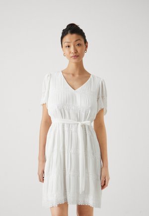 VILEA V NECK DRESS - Hverdagskjole - egret