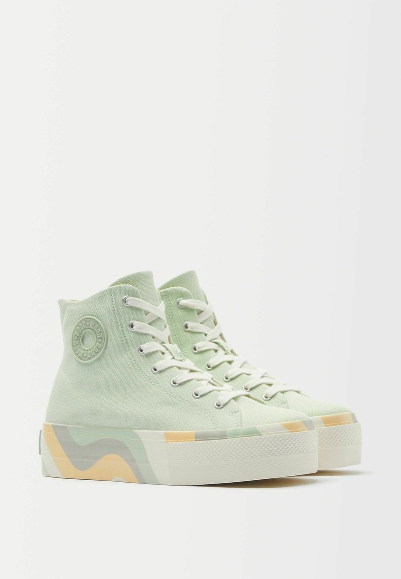 Damen Sneaker low | Bershka Sneaker high green/grün - PO82919 Damen Sneaker low | Bershka Sneaker high green/grün - PO82919