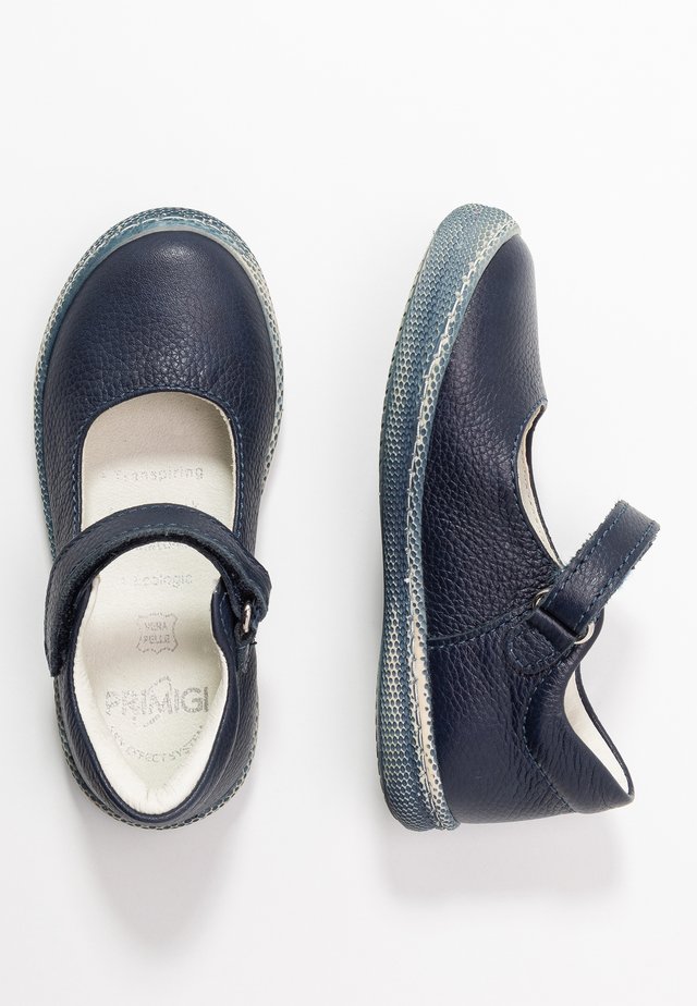 Ankle strap ballet pumps - blue scuro