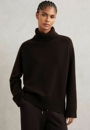 BROOKLYN ROLL-NECK - Svetrík - chocolate brown