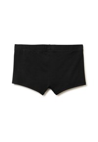 Shorts hipster neri in cotone con una consistenza morbida, dotati di una cintura elastica e di un design semplice e privo di decorazioni.