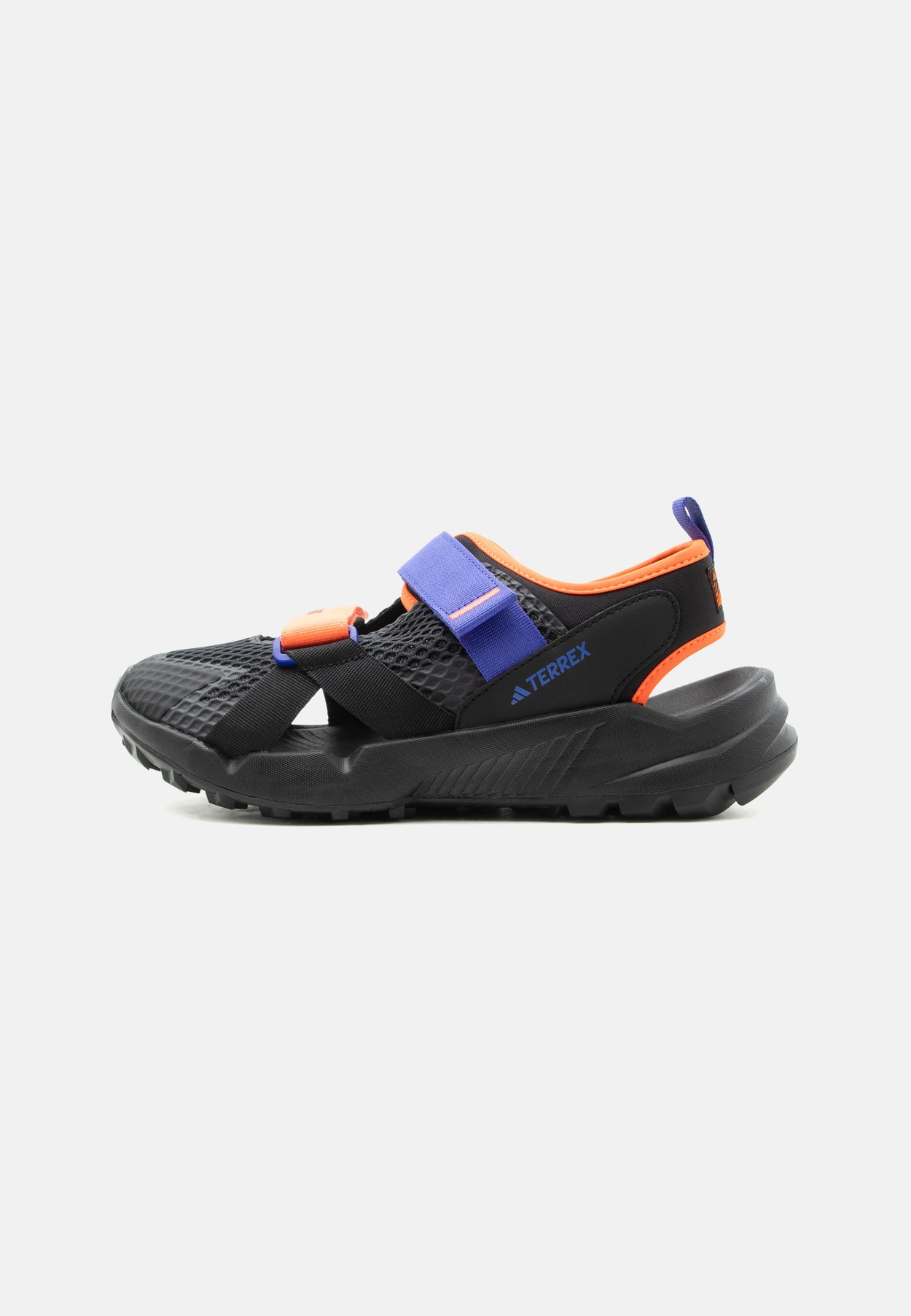 adidas HYDROTERRA UNISEX - Walking sandals - core black/lucid blue/semi impact orange