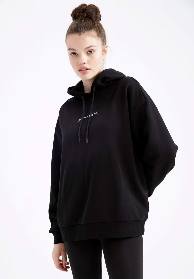 DeFacto Hoodie - black/zwart - Zalando.nl