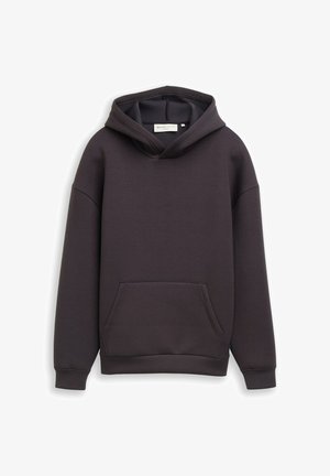 TOM TAILOR DENIM, TOM TAILOR DENIM STRICK & SWEATSHIRTS RELAXED FIT SCUBA HOODIE SWEATSHIRT - Kapuzenpullover - coal grey