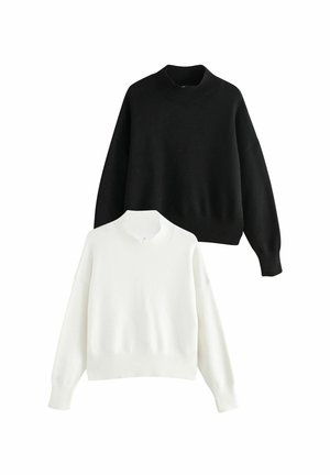 THE SET 2 PACK RELAXED TURTLENECK  - Neule - black cream