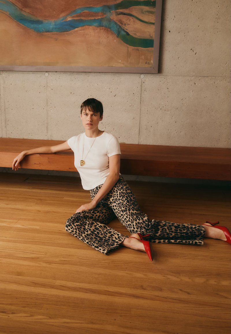 Agolde ADINE SHRUNKEN - T-shirt basique - white