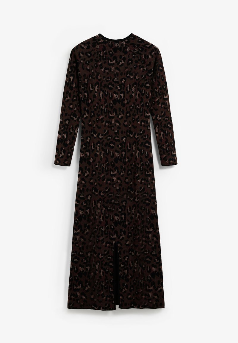 Scalpers JACK Vestido de punto animal print/marrón oscuro