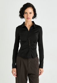 Weekday - KASBA SHIRT - Overhemdblouse - black Miniatuurafbeelding 1