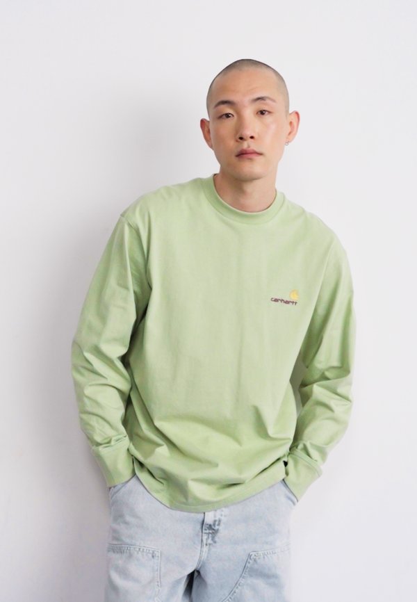 AMERICAN SCRIPT - Long sleeved top - pale olive3