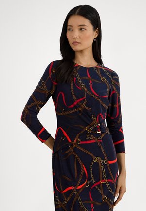 FABIANA-LONG SLEEVE-DAY DRESS - Rochie tip creion - navy multi