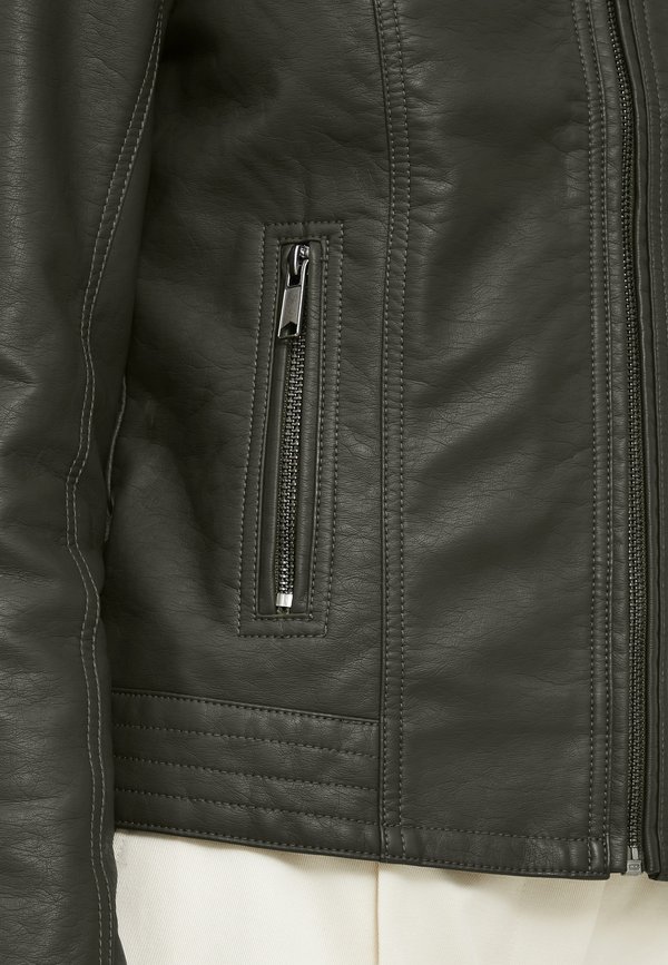 BYACOM - Faux leather jacket - deep depths2