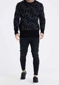 SIKSILK Stickad tröja - black