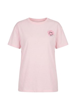 MIAMODA, T-SHIRT, BOXY FIT, PAILLETTEN, SMILEY-PATCH, HALBARM - T-shirt print - pink