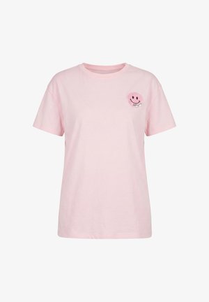 MIAMODA, T-SHIRT, BOXY FIT, PAILLETTEN, SMILEY-PATCH, HALBARM - T-shirt con stampa - pink