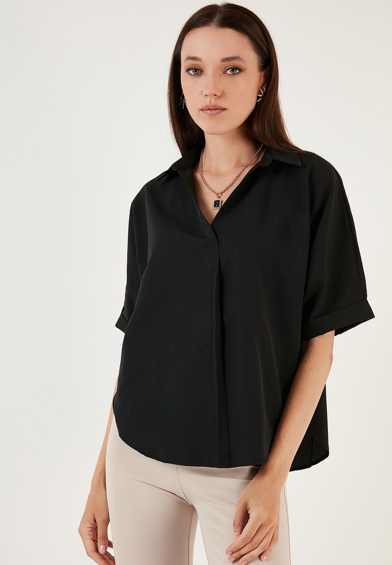LELA LOOSE FIT - Camicetta - black