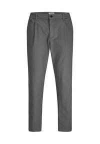 Graham maßgeschneiderte Hose mit flachem Bund, elastischem Taillenbund und Knopfverschluss, ausgestattet mit einer glatten Stofftextur und einem schmalen Schnitt.