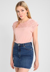 ONLY ONLNICOLE LIFE MIX - T-shirt básica - misty rose
