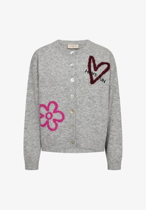 Freequent, FQNOMAS-CARDIGAN - Vest - med grey mel w fuchsia purple