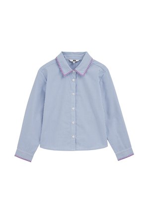 Blúzka so zapínaním na gombíky - light blue