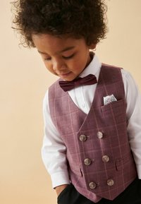 Next - SET WITH STANDARD - Veste sans manches - plum purple check Image miniature 1