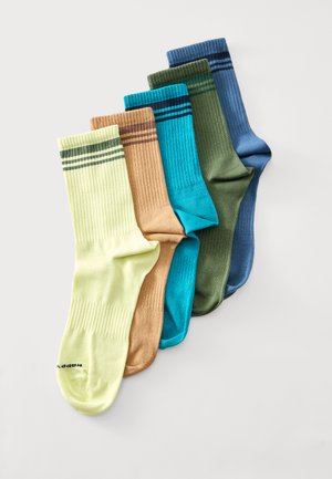 Happy Socks, SOLID SNEAKER UNISEX 5 PACK - Чорапи - multi-coloured