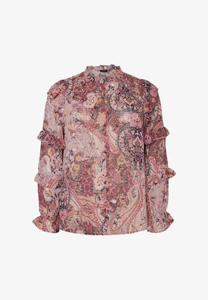 Zizzi, BLUSE MIT PAISLEYMUSTER UND RÜSCHENDETAILS - Μπλούζα - lila