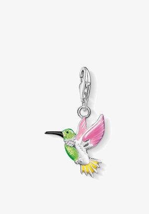THOMAS SABO, CHARM-ANHÄNGER BUNTER KOLIBRI - Charm - gelb hellgrün pink silberfarben