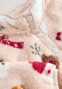 Next HALF POPPER  - Fleece jumper - beige christmas