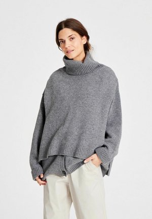 MICHELLE NECK PIECE GOTS  - Strickpullover - grafitti grey melangé