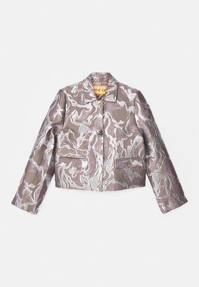 Stine Goya BOXY STRAIGHT JACKET - Blazer - silver/taupe