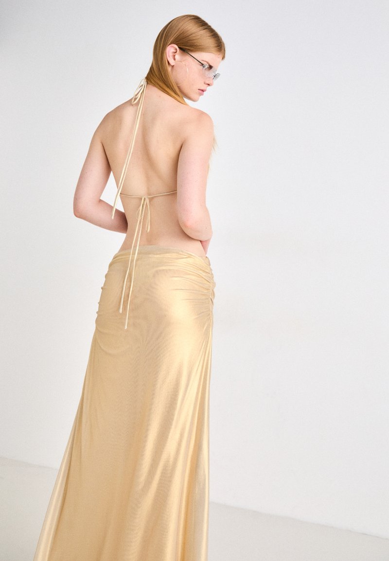 backless wedding dress with spaghetti straps Spaghetti Straps Mermaid Sexy Backless Slit Lace Wedding Dress, FC2380