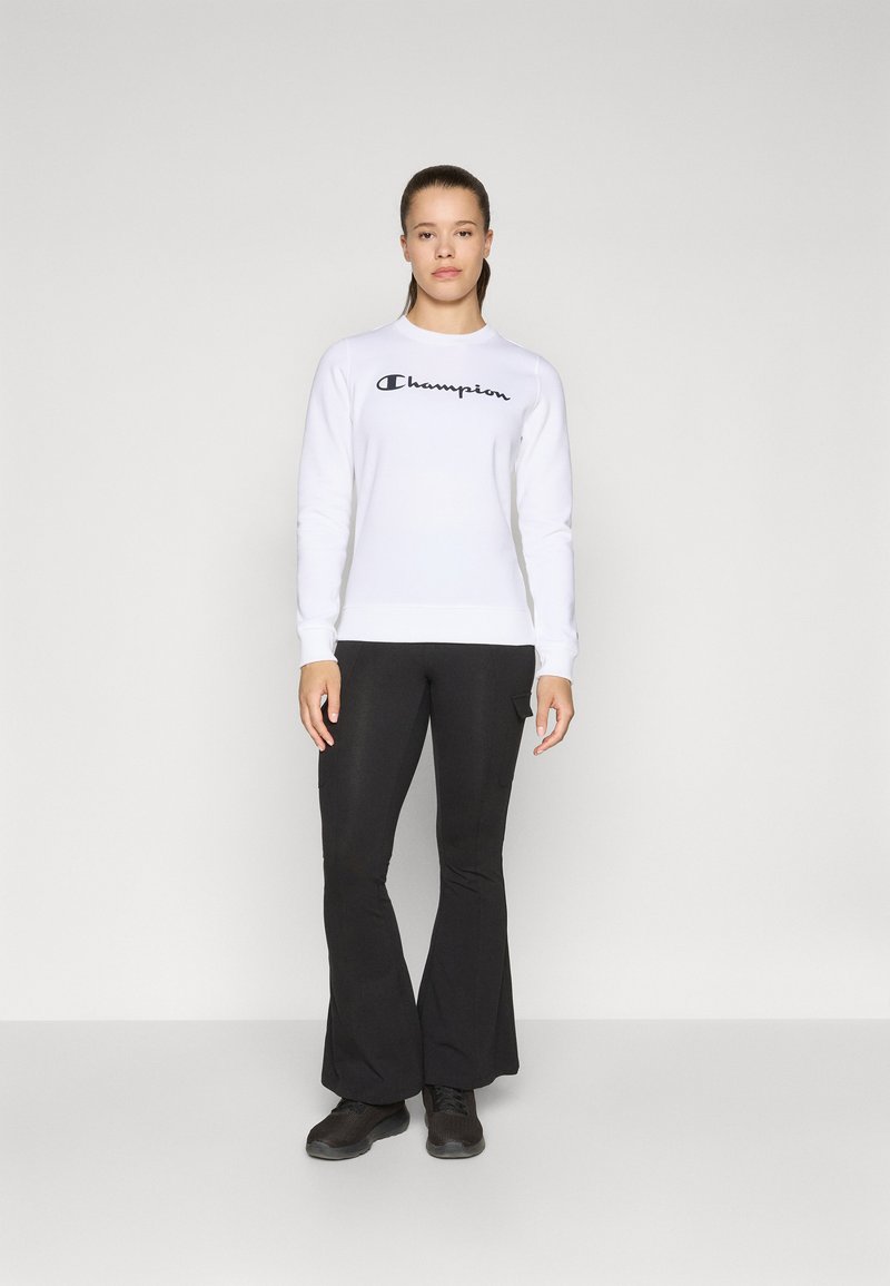 Champion BASICS CREWNECK LARGE LOGO - Mikina - white