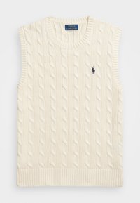CABLE-KNIT COTTON SWEATER VEST - Džemper - andover cream