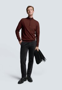 NO EXCESS HALF ZIP  COLOURED MELANGE - Trui - orange red