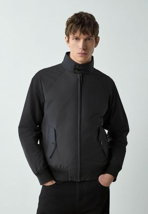 REGULAR FIT - SHOWER RESISTANT HARRINGTON - Summer jacket - black