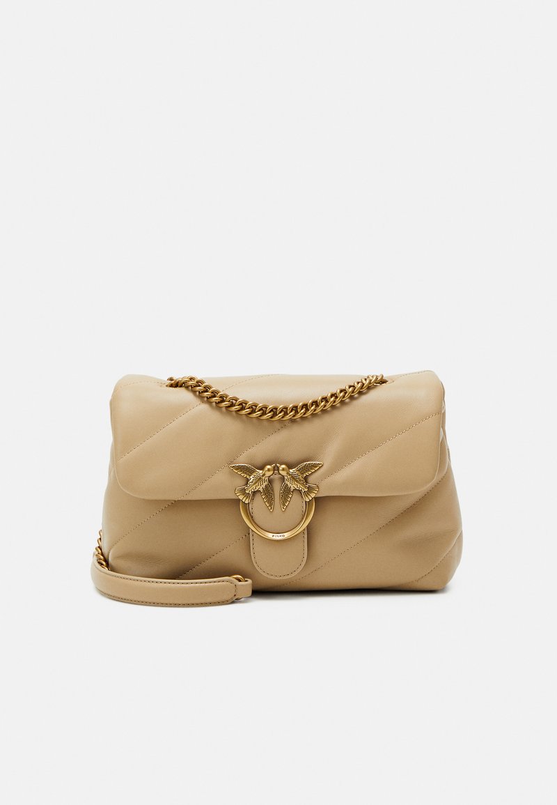 Pinko LOVE CLASSIC PUFF Across body bag beige safari/antique gold