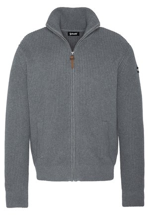 Schott ZIPPED - Chaqueta de punto - gris chiné