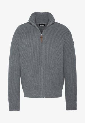 Schott ZIPPED - Chaqueta de punto - gris chiné