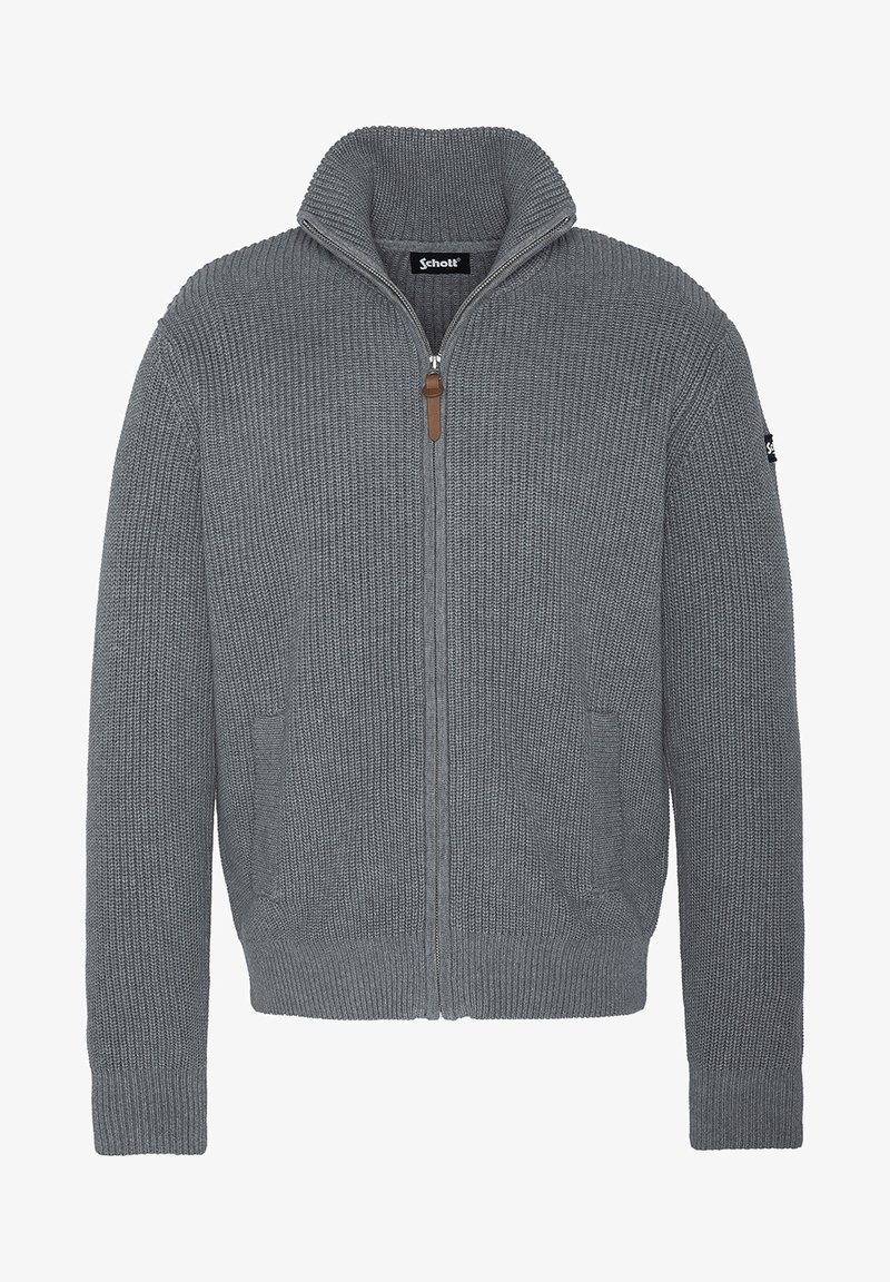 Schott ZIPPED - Gilet - gris chiné