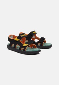 Timberland PERKINS ROW - Walking sandals - black w medium yellow