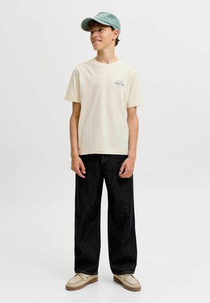 Jack & Jones Junior, JORNORREBRO TYPO TEE SS CREW NECK SN JNR - T-shirt print - antique white