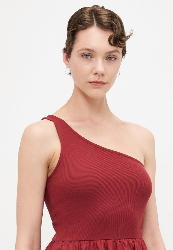 ONLIRIS LIFE ONE SHOULDER DRESS  - Day dress - ruby wine2