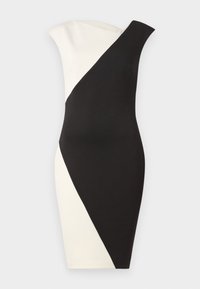 Calvin Klein COLORBLOCK DRESS - Robe fourreau - black/chalk