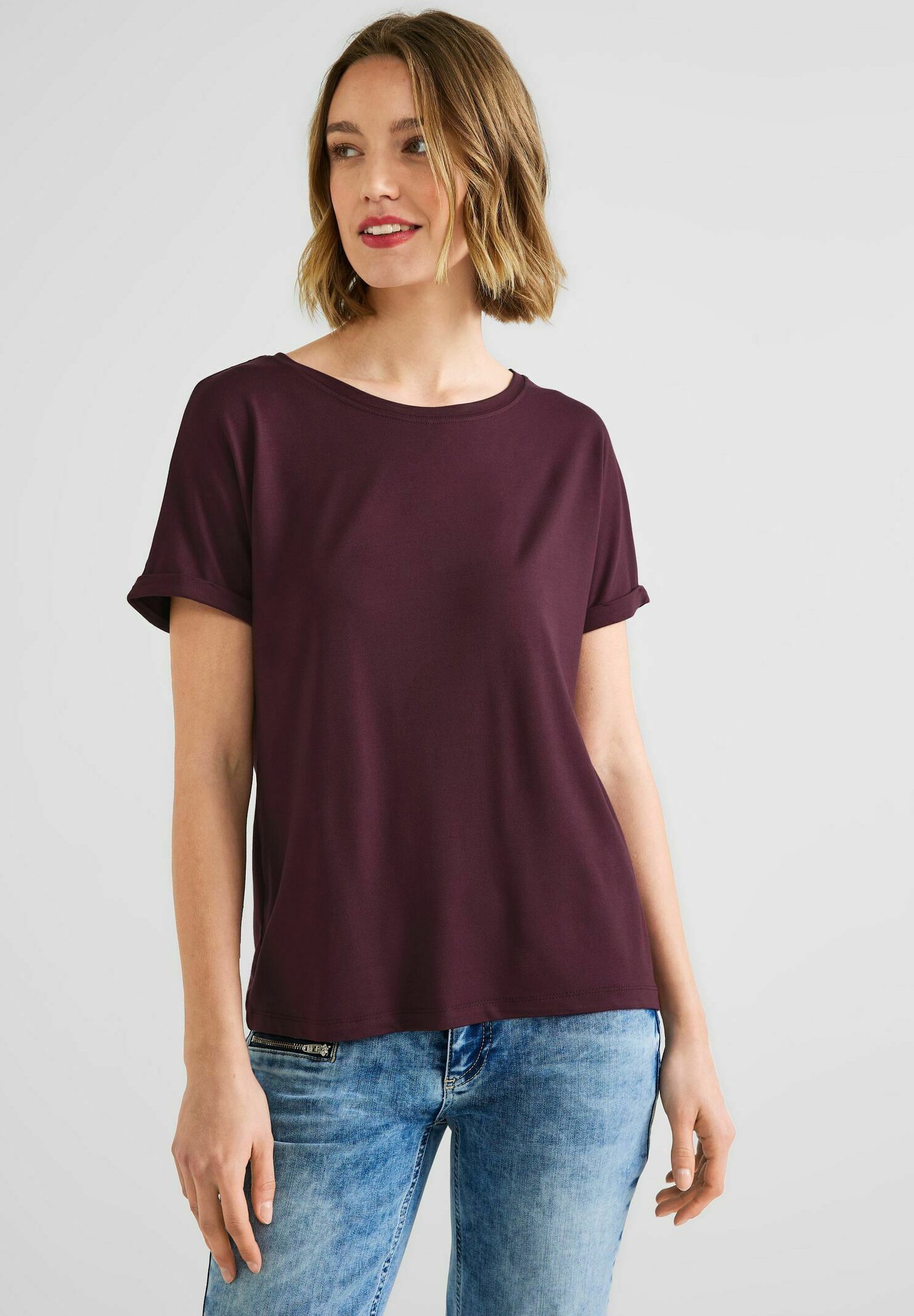 T-shirt Femme Street One Avec Décolleté En Cœur | Coupe Ajustée Et Tendance - 2