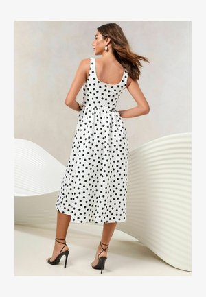 Lipsy REGULAR FIT SLEEVELESS MIDI - Freizeitkleid - white spot