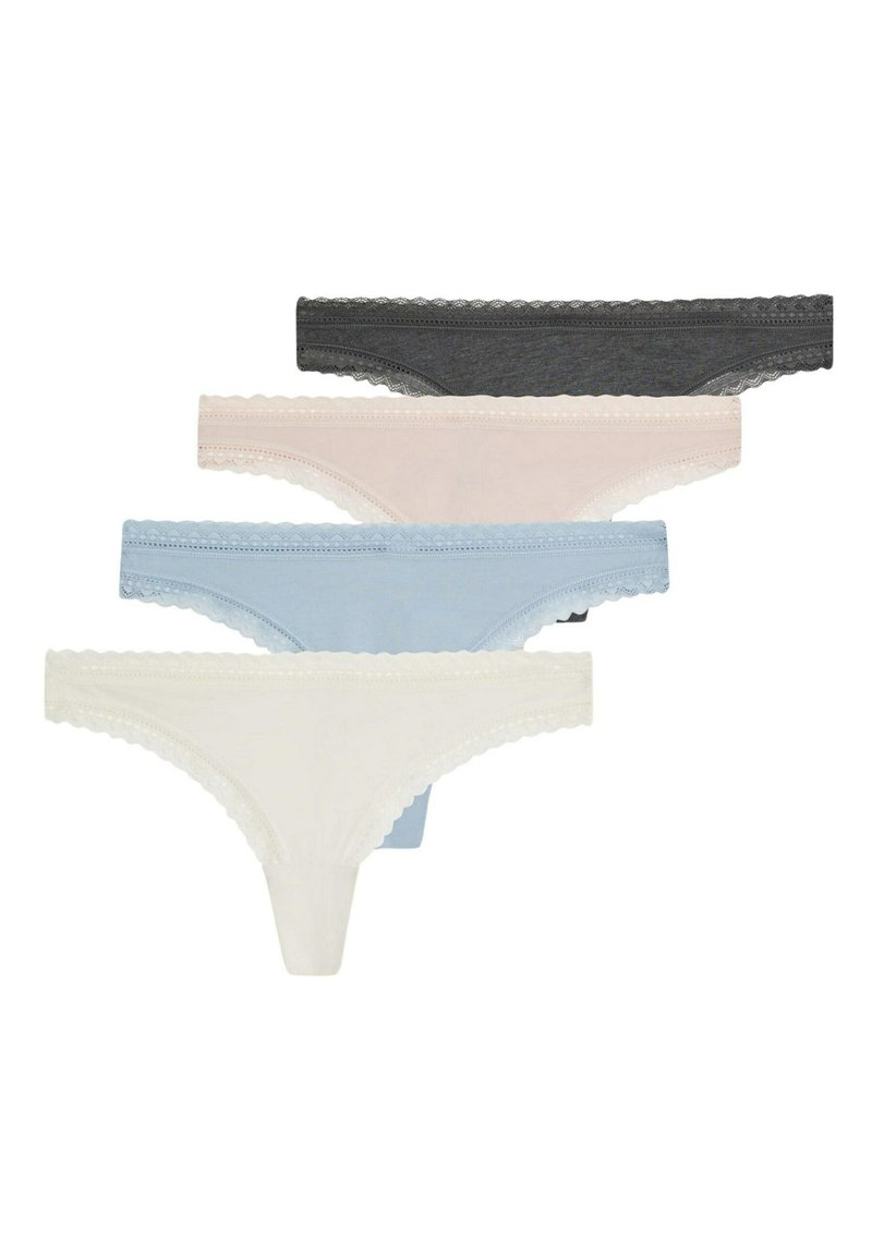 Marks & Spencer 4 PACK - String - soft blue mix/bleu chiné - ZALANDO.FR