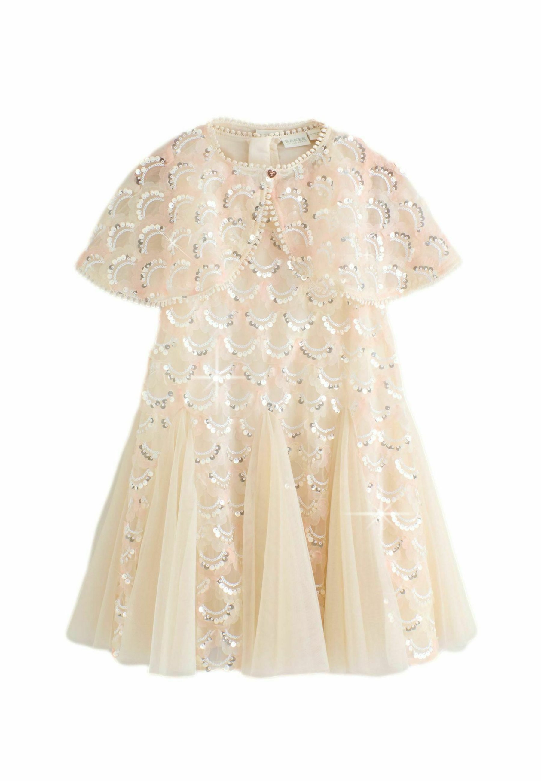 princess polly baby blue dress Baker by Ted Baker REGULAR FIT - SEQUIN GODET SET - Cardigan -  gold-coloured white/gold-coloured