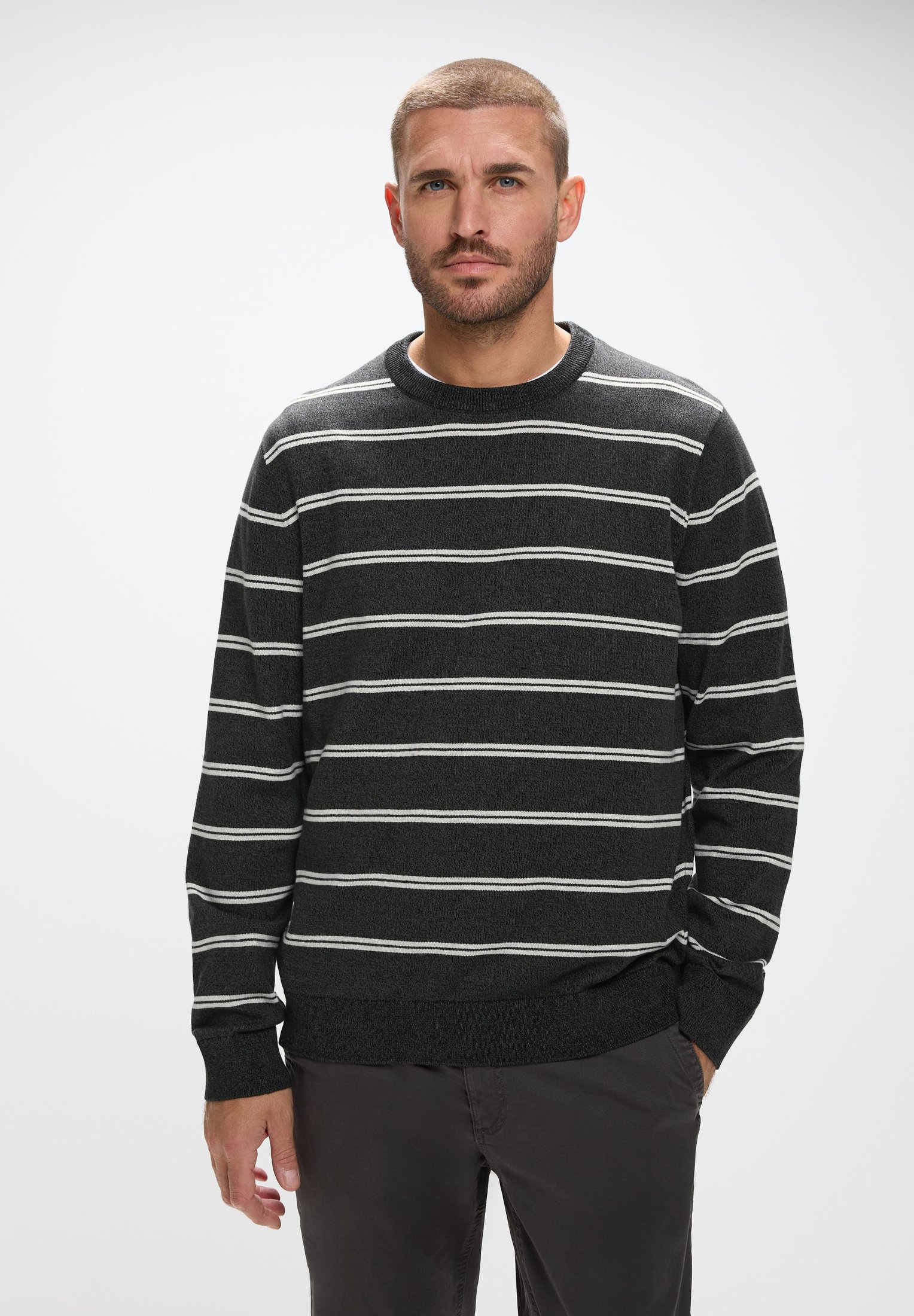 Maglione Uomo Oversize A Girocollo - Morbido, Caldo, A Righe, Perfetto Per Autunno E Inverno