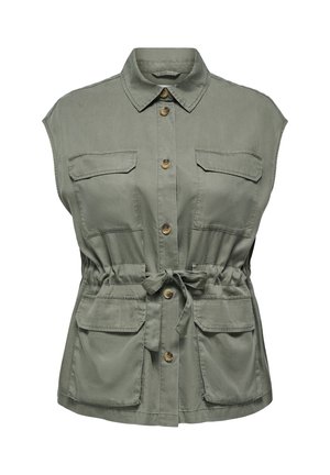 ONLY Carmakoma, GILET CARZANZI GILET - Weste - smokey olive