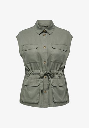 ONLY Carmakoma, GILET CARZANZI GILET - Weste - smokey olive